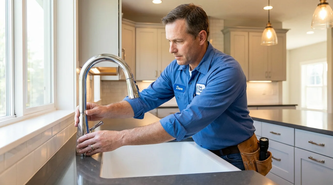 Kitchen faucet installation by Johns Plumbing LLC in Milwaukee