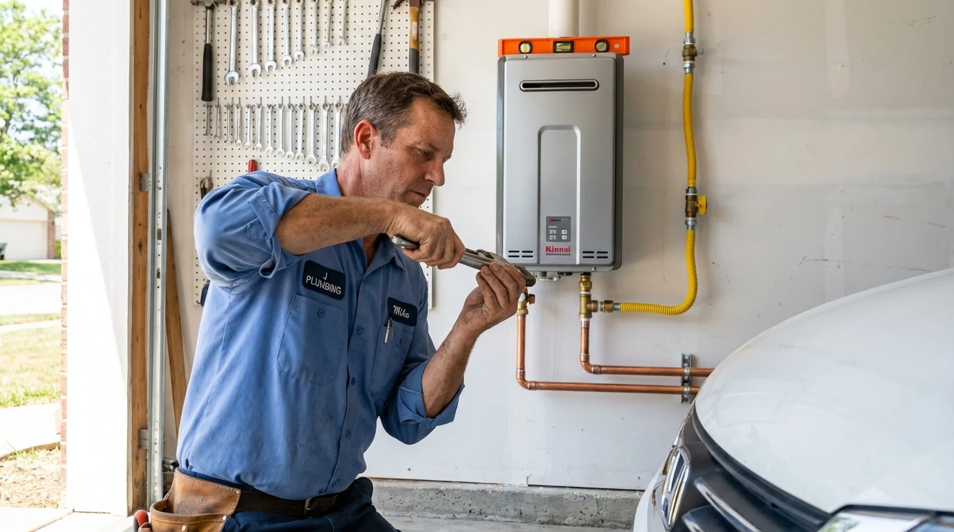 Tankless water heater installation by a Johns Plumbing LLC plumber in Milwaukee